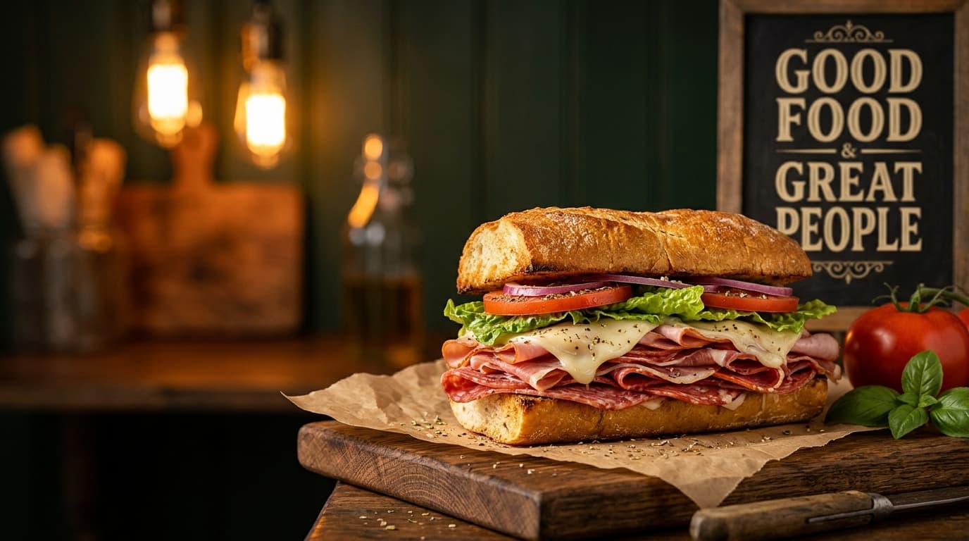 Nappy's Deli Artisan Loaded Italian Sub Sandwich