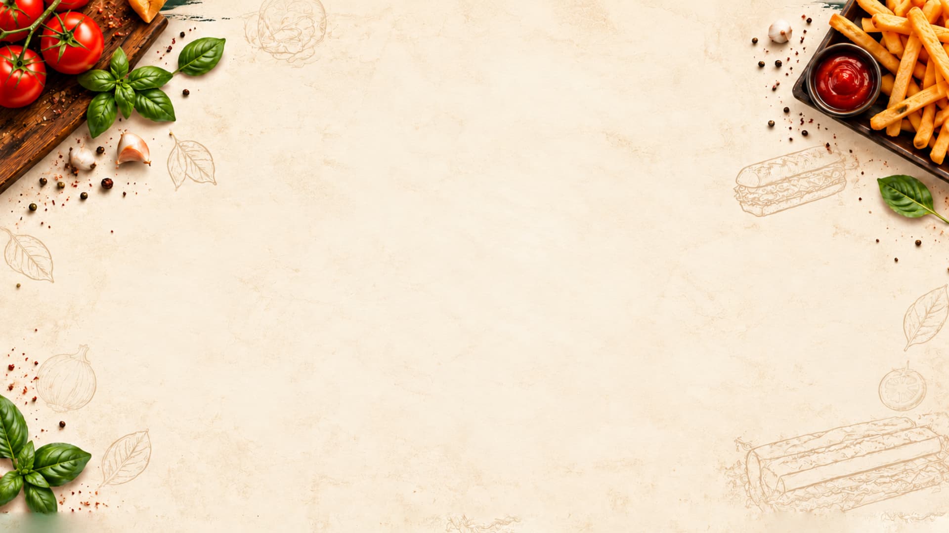 Menu Section Vintage Deli Background
